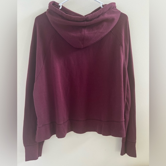 JoyLab Women’s Pullover Crop Hoodie Thumbholes Burgundy Maroon Size XL - Picture 3 of 12